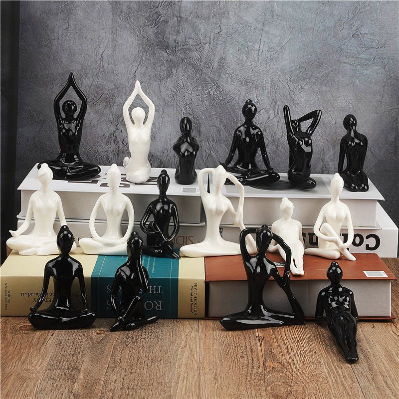 Ceramic Yoga Poses Figurine - Juvrena
