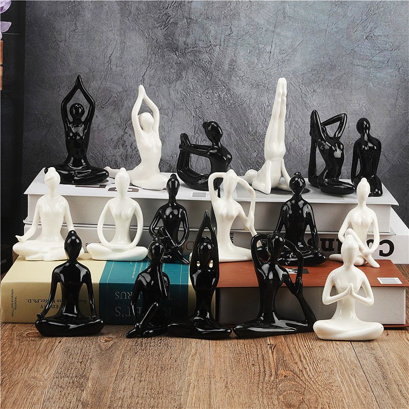 Ceramic Yoga Poses Figurine - Juvrena