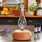 Diffuser - Professional Grade - Wood and Glass (Orbis Lux Merus), Premium, Essential Oil Diffusers, Nebulizer, Nebulizing Machine, Waterless