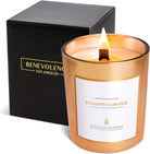 Benevolence Candles Eucalyptus Orange Wood Wick Candles, Summer Scented Candles for Women | 8 Oz Scented Candles for Home Scented | Eucalyptus Candles | Natural Candles | Men Candles | Bathroom Candle