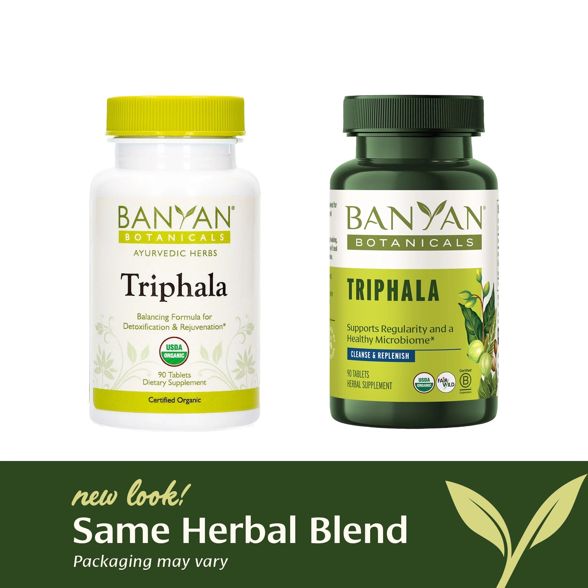 Triphala Tablets - Organic Triphala Supplement with Amla, Haritaki & Bibhitaki – for Daily Detoxifying, Cleansing, & Rejuvenating* – 90 Tablets – Non-Gmo Sustainably Sourced Vegan