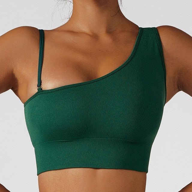 Summer Sexy Oblique Shoulder Yoga Clothes Tops - Juvrena