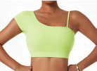 Summer Sexy Oblique Shoulder Yoga Clothes Tops - Juvrena