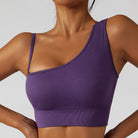 Summer Sexy Oblique Shoulder Yoga Clothes Tops - Juvrena