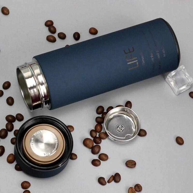 500ML Hot Water Thermos Tea Vacuum Flask With Filter Stainless Steel - Juvrena