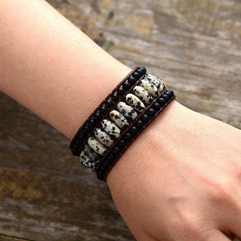 Bangles Leather Wrap Bracelet - Juvrena
