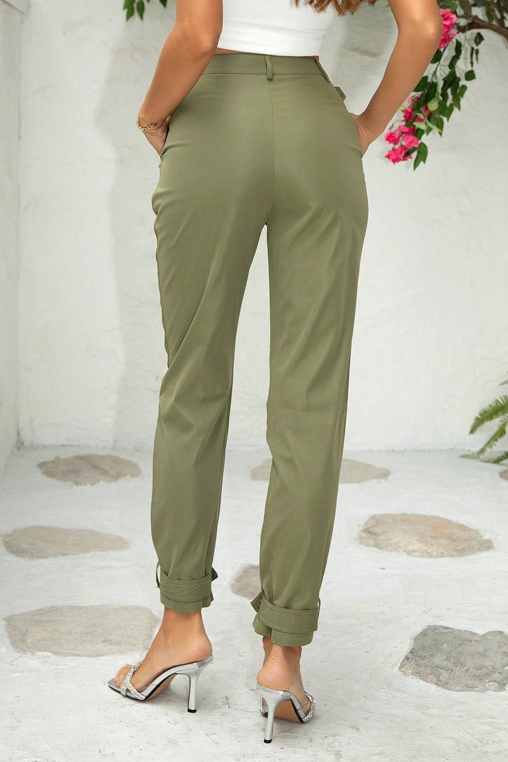 Belt Detail Jogger Pants - Juvrena