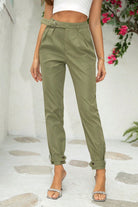 Belt Detail Jogger Pants - Juvrena