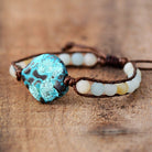 Handmade Amazonite Beaded Woven Wrap Bracelet - Juvrena