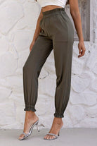 Paperbag Waist Pants with Pockets - Juvrena