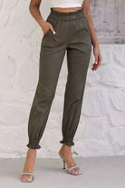 Paperbag Waist Pants with Pockets - Juvrena