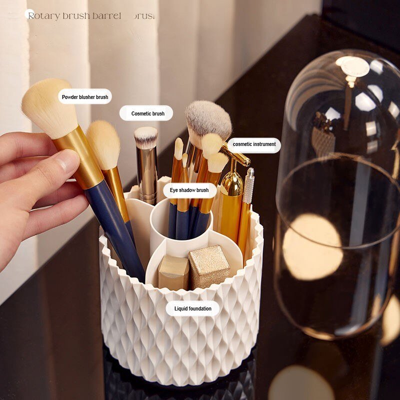 Rotating Makeup Brush Storage - Juvrena