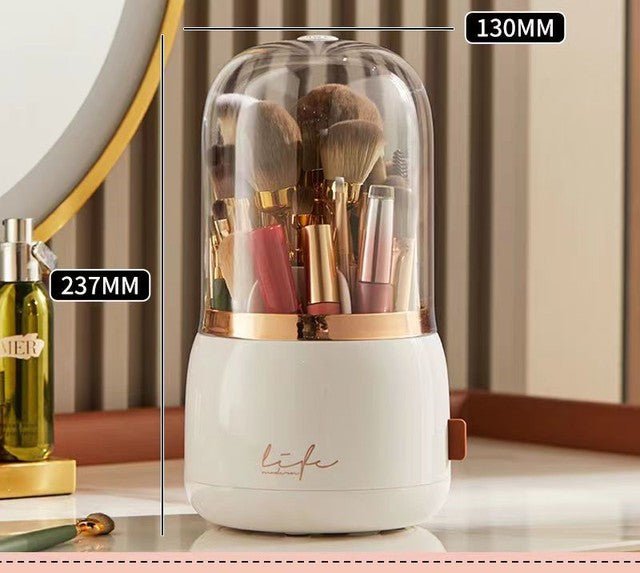 Rotating Makeup Brush Storage - Juvrena