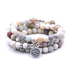 silver Lotus pendant Buddha beads religion Yoga Bracelet - Juvrena