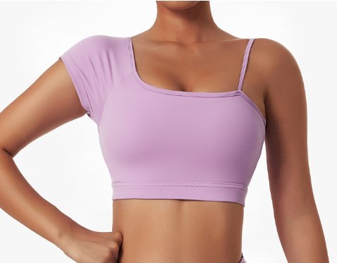 Summer Sexy Oblique Shoulder Yoga Clothes Tops - Juvrena
