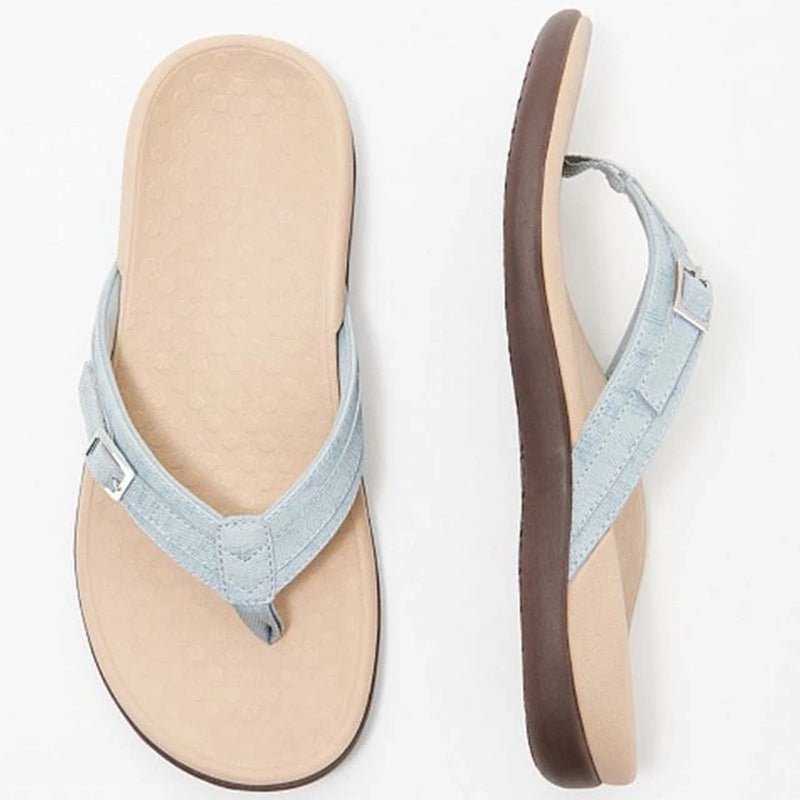Summer Slipper Non-Slip Cool Flip Flops Comfy Orthopedic Sandals Beach Slippers Peep Toe Shoes for Men and Women - Juvrena