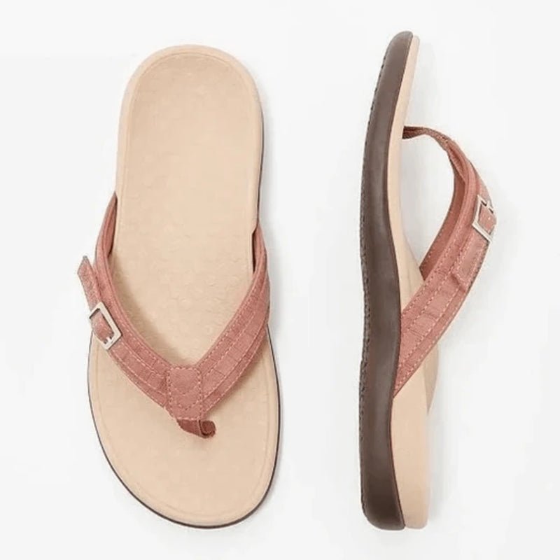 Summer Slipper Non-Slip Cool Flip Flops Comfy Orthopedic Sandals Beach Slippers Peep Toe Shoes for Men and Women - Juvrena