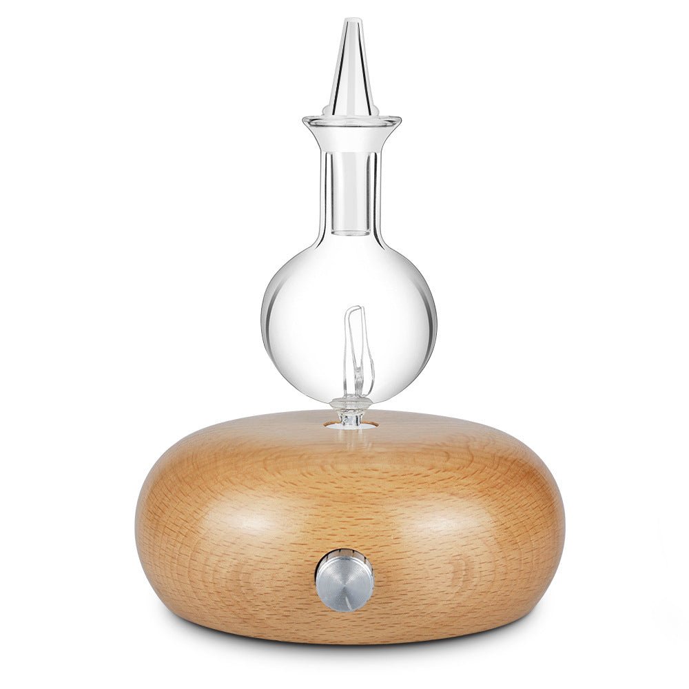 Waterless wood grain and glass essential oil diffuser. - Juvrena